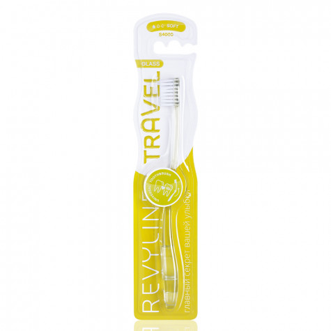 Зубная щетка Revyline S4000 Travel Glass, желтая
