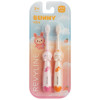 Набор зубных щеток Revyline Bunny Duo, от 3 лет, розовая и оранжевая